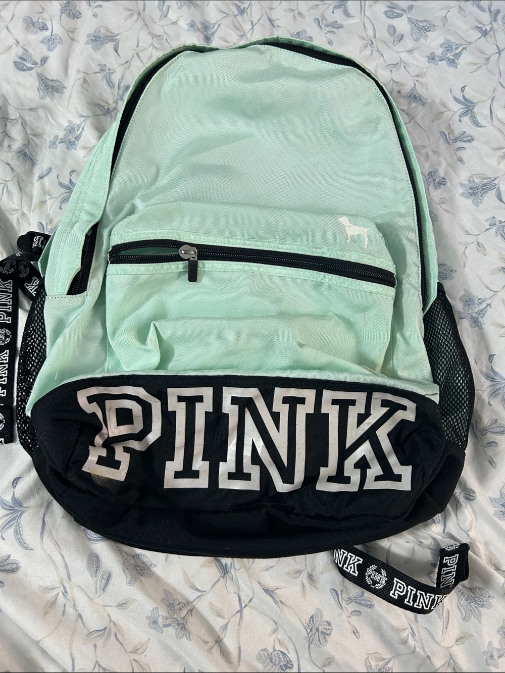 PINK Victoria's Secret Mint and Black Kids Backpack